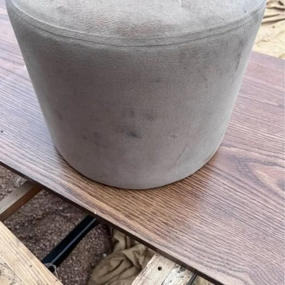Adorable Bear Kids' Ottoman - Grey Plush Stool